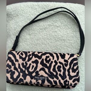 Kate Spade New York animal print clutch